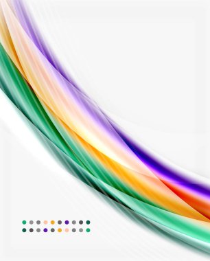 Yarı saydam dalga beyaz arka plan üzerinde