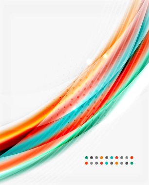 Yarı saydam vektör dalga çizgi, iş veya teknoloji şablon