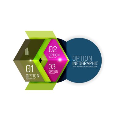 Arka plan, geometrik Infographic seçeneği şablonları