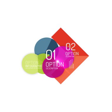 Geometrik modern Infographic seçenekler şablonları