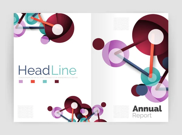 Молекулярный годовой отчет — стоковый вектор