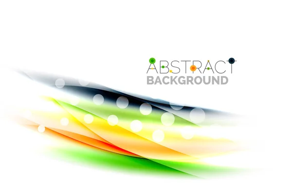 Blurred color waves, lines. Vector abstract background template — Stock Vector