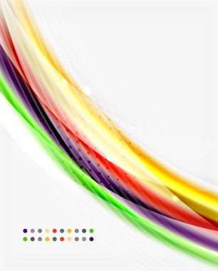 Yarı saydam dalga beyaz arka plan üzerinde