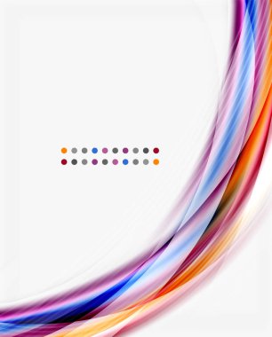 Yarı saydam dalga beyaz arka plan üzerinde