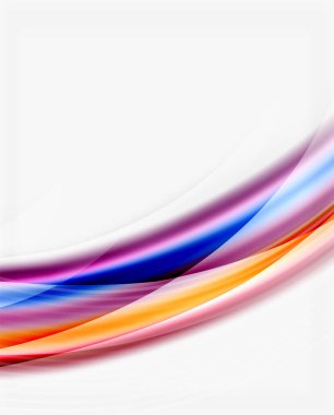 Yarı saydam dalga beyaz arka plan üzerinde