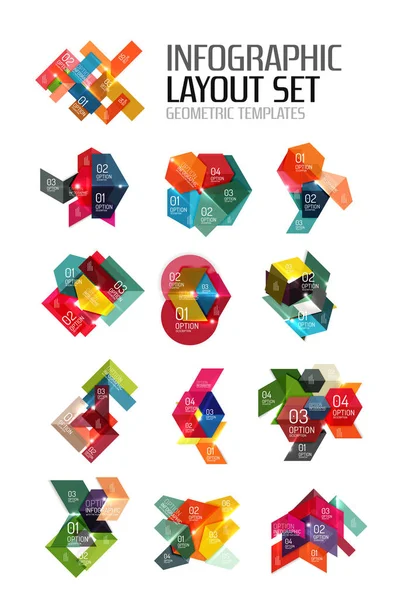 Elementos infográficos de papel — Vetor de Stock