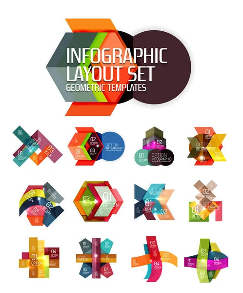 Abstrakt bakgrund, geometriska infographic alternativet mallar — Stock vektor