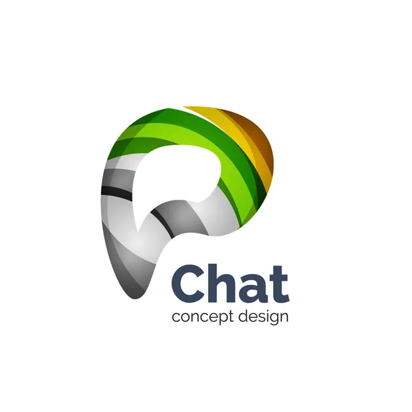 Πρότυπο διάνυσμα λογότυπο επιχειρήσεων - chat σύννεφο — Διανυσματικό Αρχείο
