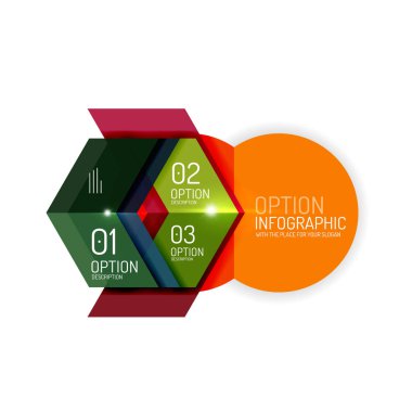 Arka plan, geometrik Infographic seçeneği şablonları