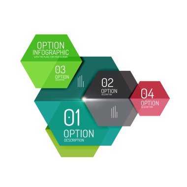 Kağıt modern Infographic geometrik şablonları