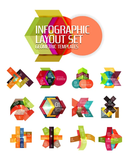 Arka plan, geometrik Infographic seçeneği şablonları — Stok Vektör