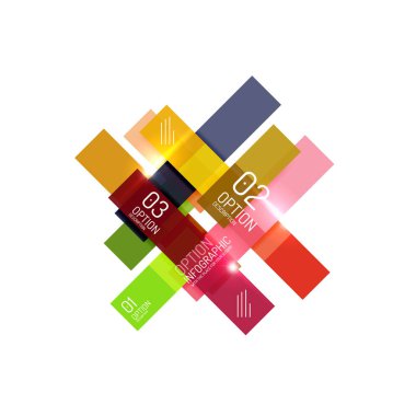 Geometrik modern Infographic seçenekler şablonları