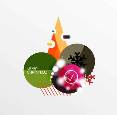 Noel ve yeni yıl promo Etiketler ve stickerlar