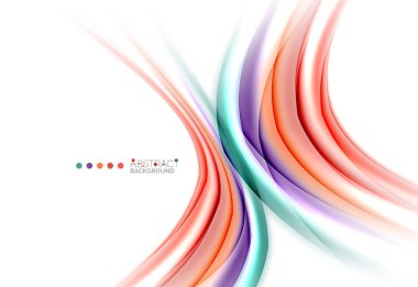 Beyaz, hareket kavramı arka plan üzerinde renkli çizgiler