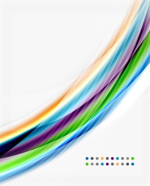 Yumuşak ipek dalga şablonu