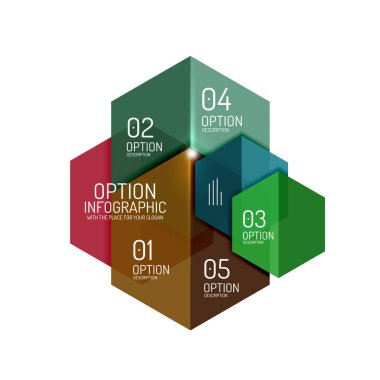 Infographic modern Şablonlar - geometrik şekiller