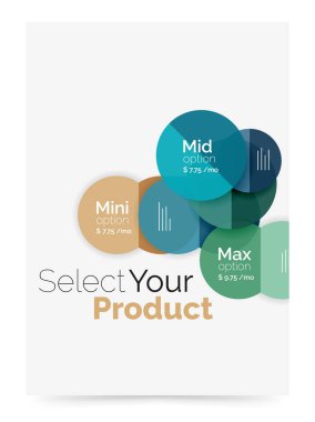 Daire iş broşürü şablon seçenekleri ile