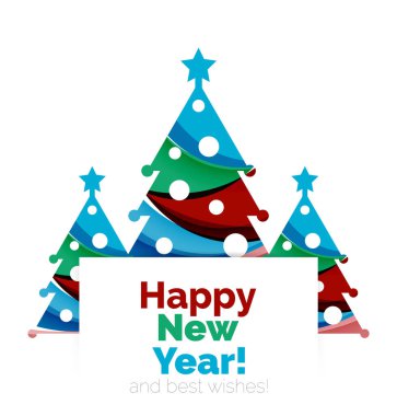 2017 Noel ve yeni yıl geometrik afiş