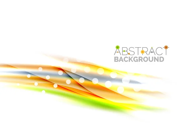 Shiny color lines on white background - motion — Stock Vector