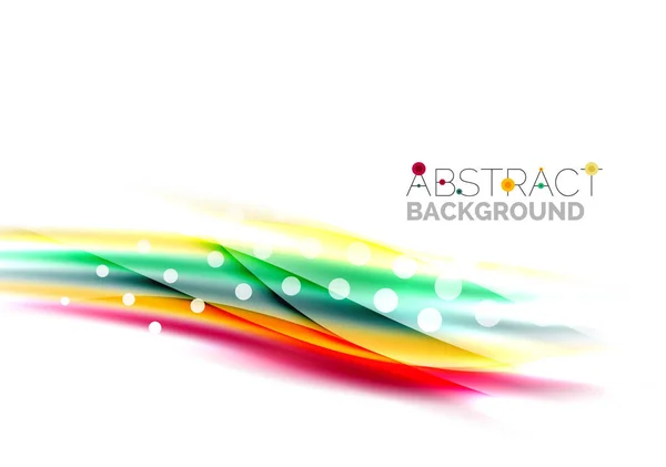 Shiny color lines on white background - motion — Stock Vector