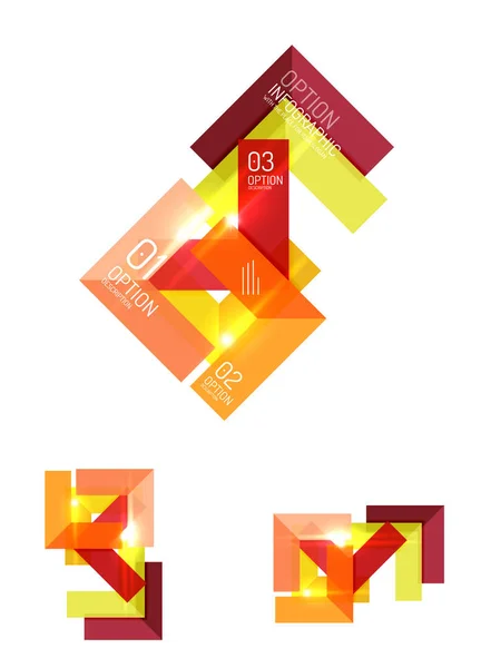 Abstracte papier geometrische infographic sjablonen — Stockvector