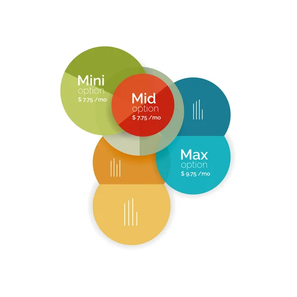 Modèle de bannière infographique de cercle d'affaires — Image vectorielle
