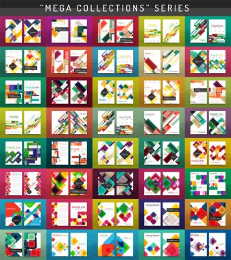 Mega koleksiyonu iş yıllık rapor broşür şablonları