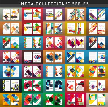 Mega koleksiyonu iş yıllık rapor broşür şablonları