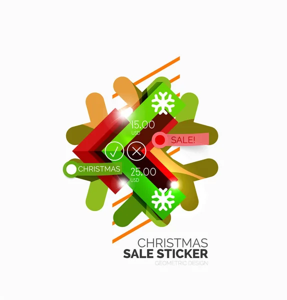 Shiny holiday New Year and Christmas sale banners — Stock Vector