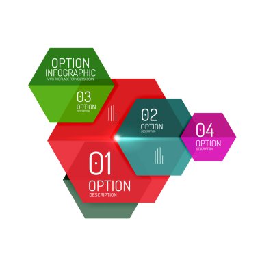 Infographic modern Şablonlar - geometrik şekiller