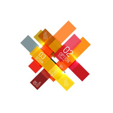 Geometrik modern Infographic seçenekler şablonları