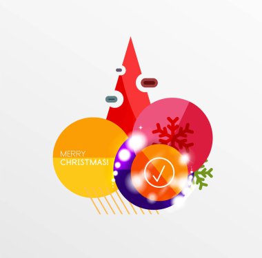 Noel ve yeni yıl promo Etiketler ve stickerlar