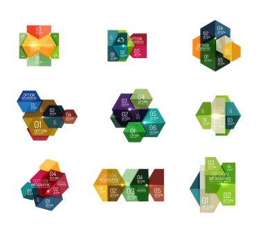 Infographic kağıt düzeni tasarım şablonları