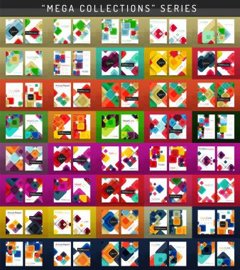 Mega koleksiyonu iş yıllık rapor broşür şablonları