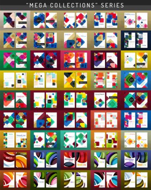 Mega koleksiyonu iş yıllık rapor broşür şablonları