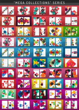 Mega koleksiyonu iş yıllık rapor broşür şablonları