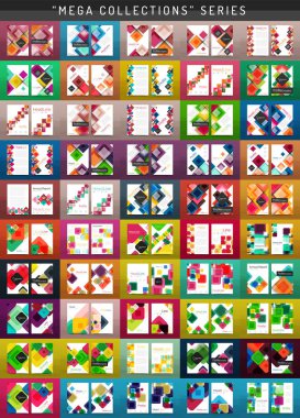 Mega koleksiyonu iş yıllık rapor broşür şablonları