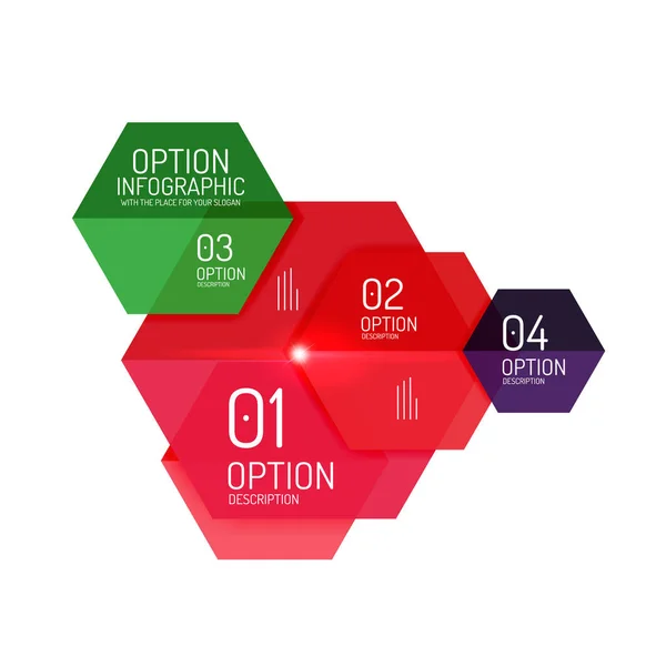 Kağıt modern Infographic geometrik şablonları — Stok Vektör