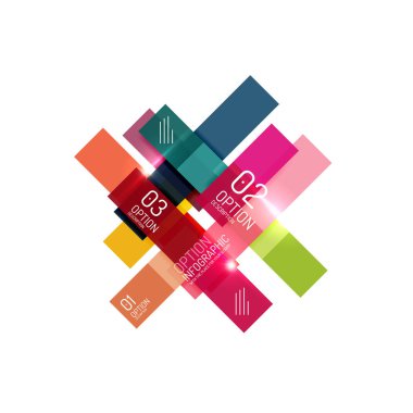 Geometrik modern Infographic seçenekler şablonları