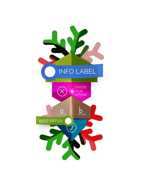 Venta de etiquetas de Navidad y pegatinas — Vector de stock