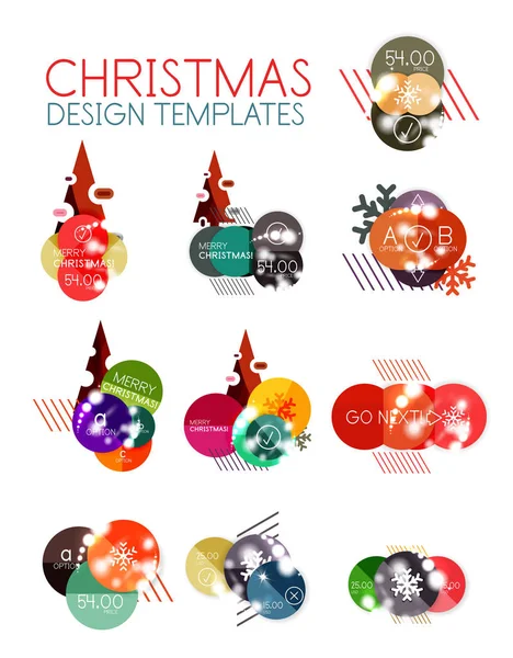Χριστούγεννα πώληση αυτοκόλλητα με δείγμα κειμένου promo — Διανυσματικό Αρχείο