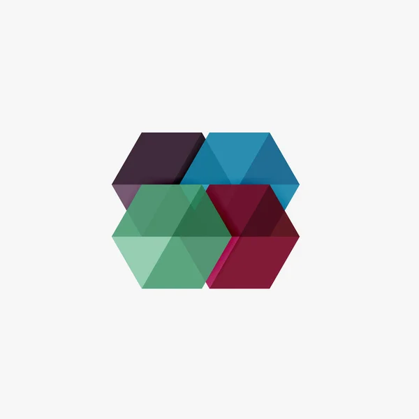 Šablony prázdná geometrická abstraktní obchodních, šestiúhelník rozložení — Stockový vektor