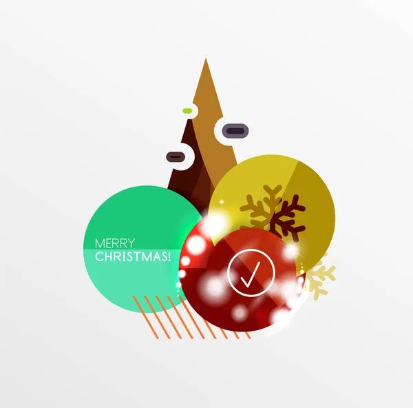 Vektor vánoční štítku nebo cenovka nálepka — Stockový vektor