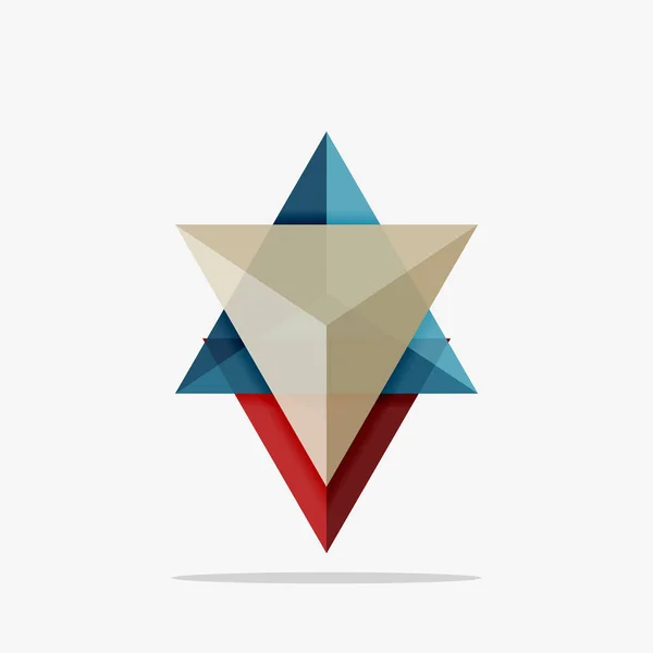 Plantilla de negocio de diseño de triángulo en blanco — Vector de stock
