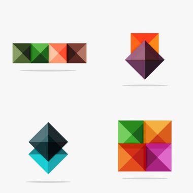 Kare arka veya içerik için Infographics kümesi