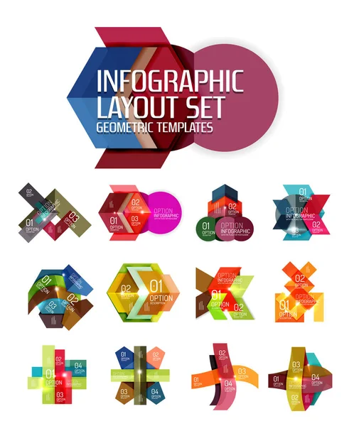 Arka plan, geometrik Infographic seçeneği şablonları — Stok Vektör