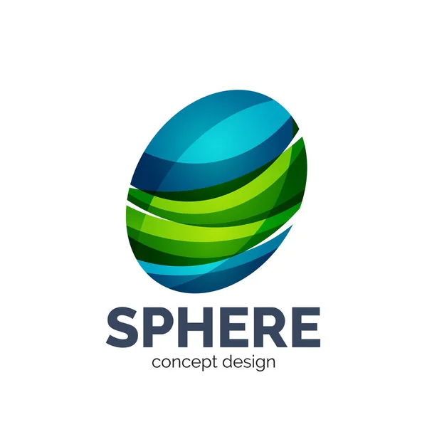 Modèle de logo abstrait sphère vectorielle — Image vectorielle