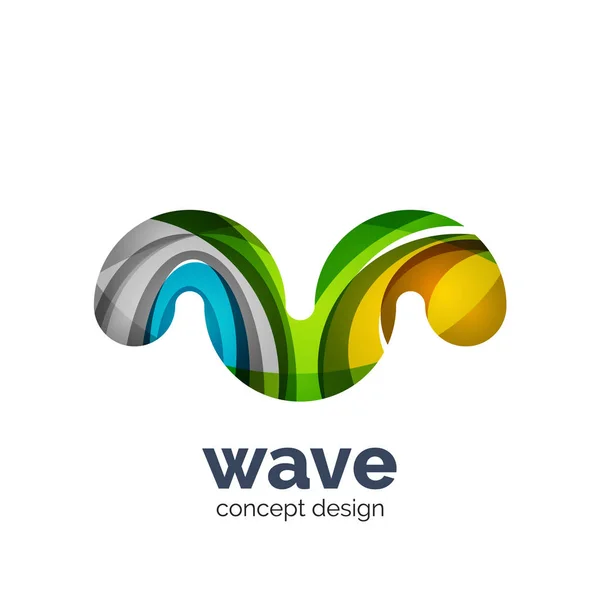 Business vector logo template - wave — Stock Vector