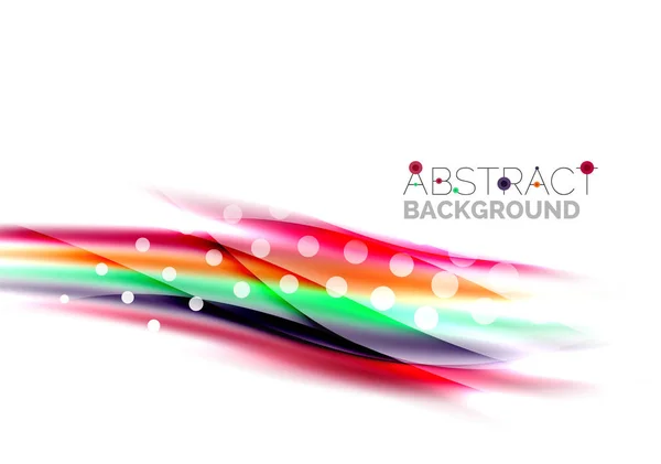 Shiny color lines on white background - motion — Stock Vector