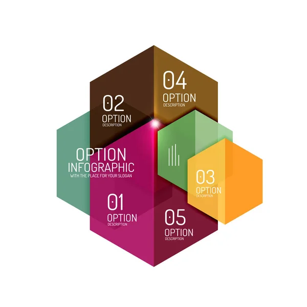 Infographic moderne sjablonen - geometrische vormen — Stockvector